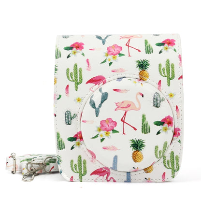 Flamingo Cactus Pattern PU Leather Protective Camera Case Bag For FUJIFILM Instax Mini90 Camera by buy2fix