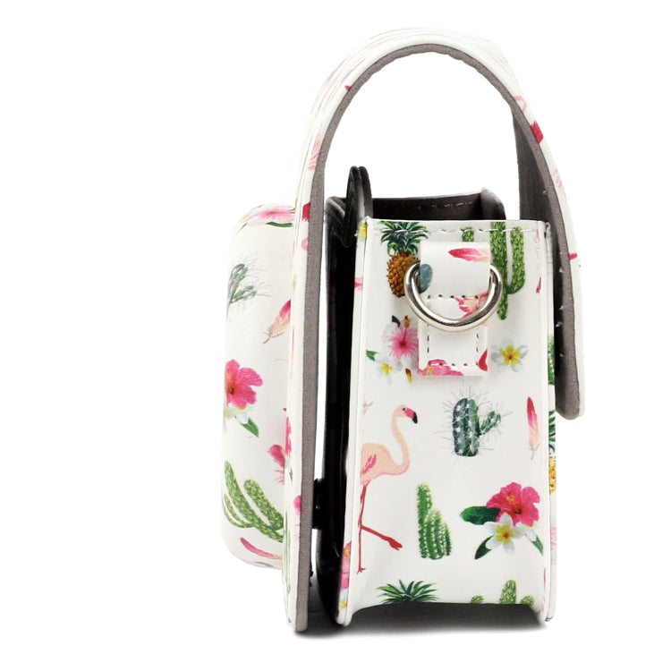 Flamingo Cactus Pattern PU Leather Protective Camera Case Bag For FUJIFILM Instax Mini90 Camera by buy2fix