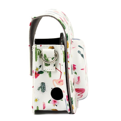 Flamingo Cactus Pattern PU Leather Protective Camera Case Bag For FUJIFILM Instax Mini90 Camera by buy2fix