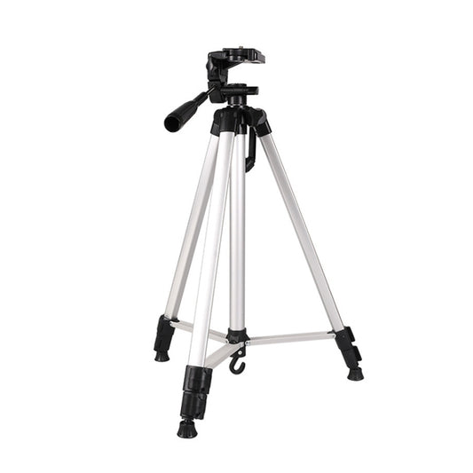 Live Broadcast Tripod 3-Section Folding Legs Aluminum Alloy Tripod Mount with U-Shape Three-Dimensional Tripod Head & Phone Clamp for DSLR & Digital Camera, Adjustable Height: 47.5-133cm - Tripods by buy2fix | Online Shopping UK | buy2fix