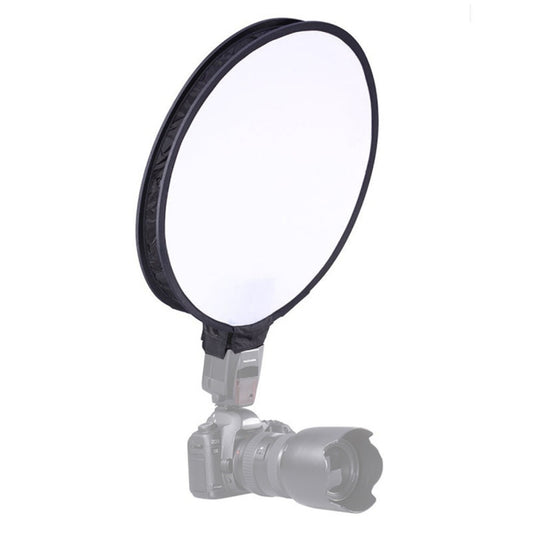 30cm Universal Round Style Flash Folding Soft Box, Without Flash Light Holder(Black + White) -  by buy2fix | Online Shopping UK | buy2fix