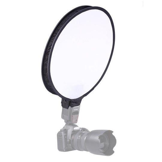 Boîte souple pliante universelle de style rond de 30 cm, sans support de lampe flash (noir + blanc)