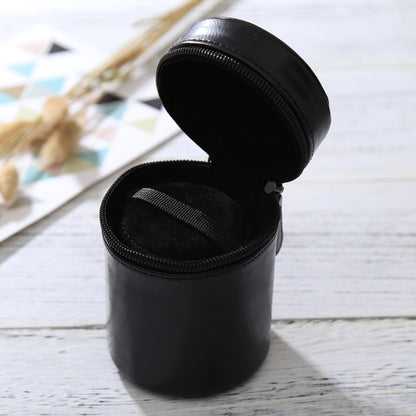 Small Lens Case Zippered PU Leather Pouch Box for DSLR Camera Lens, Size: 11x8x8cm(Black) - Lens Bag by buy2fix | Online Shopping UK | buy2fix