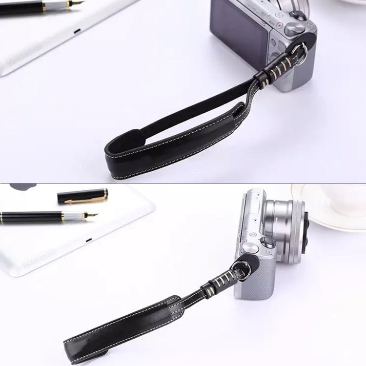 Wrist Strap Grip PU Leather Hand Strap for SLR / DSLR Cameras(Black) by buy2fix