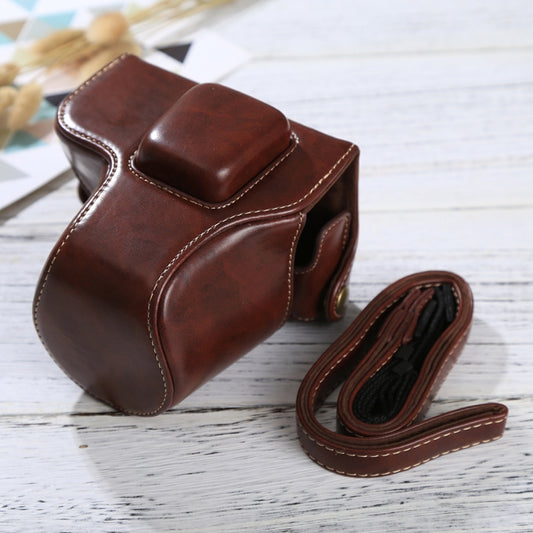 Full Body Camera PU Leather Case Bag with Strap for Olympus EPL7 / EPL8 (Coffee) - Leather Bag by buy2fix | Online Shopping UK | buy2fix