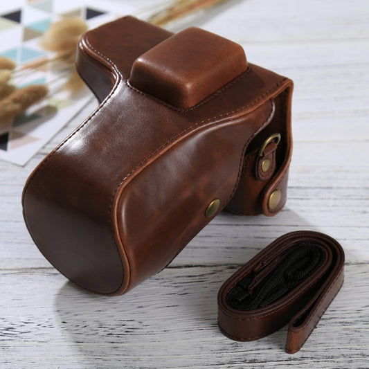 Full Body Camera PU Leather Case Bag with Strap for Samsung NX300(Coffee) - Leather Bag by buy2fix | Online Shopping UK | buy2fix