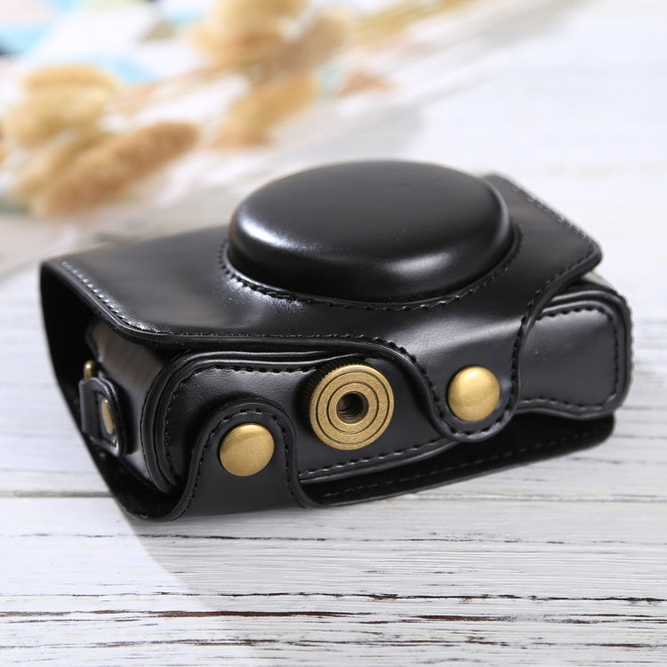 Full Body Camera PU Leather Case Bag with Strap for Canon PowerShot SX730 HS / SX720 HS (Black) by buy2fix