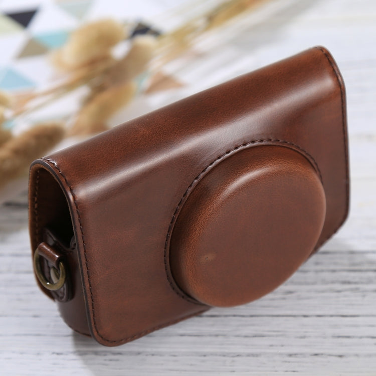 Full Body Camera PU Leather Case Bag with Strap for Canon PowerShot SX730 HS / SX720 HS (Coffee) by buy2fix