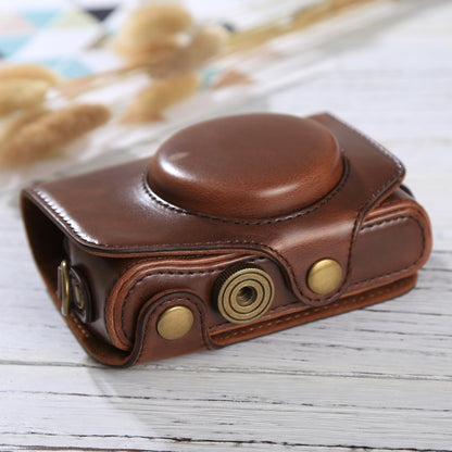 Full Body Camera PU Leather Case Bag with Strap for Canon PowerShot SX730 HS / SX720 HS (Coffee) by buy2fix