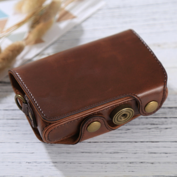 Full Body Camera PU Leather Case Bag with Strap for Canon PowerShot SX730 HS / SX720 HS (Coffee) by buy2fix