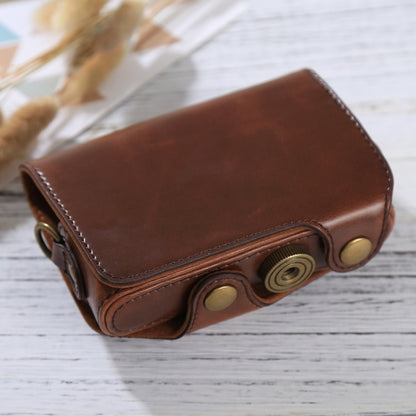 Full Body Camera PU Leather Case Bag with Strap for Canon PowerShot SX730 HS / SX720 HS (Coffee) by buy2fix