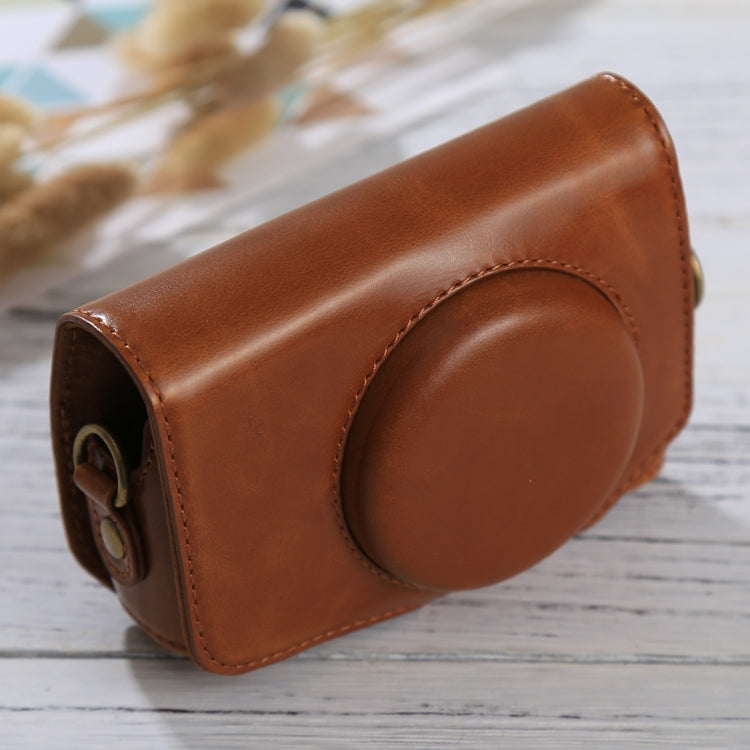 Full Body Camera PU Leather Case Bag with Strap for Canon PowerShot SX730 HS / SX720 HS (Brown) by buy2fix