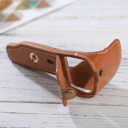 1/4 inch Thread PU Leather Camera Half Case Base for Sony ILCE-6000 / A6000(Brown) - Half Case by buy2fix | Online Shopping UK | buy2fix