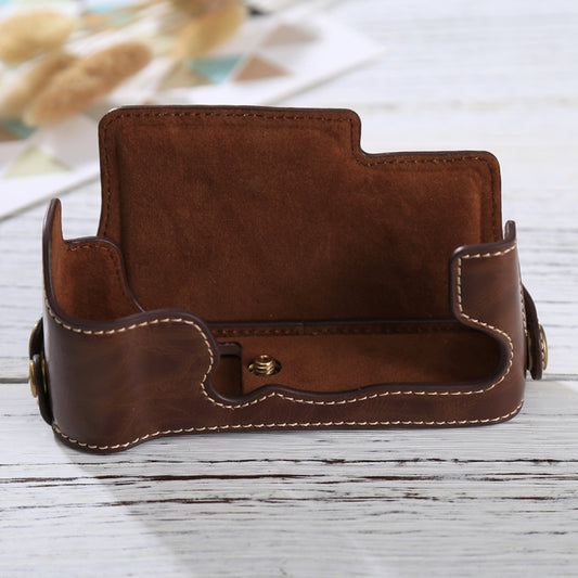 1/4 inch Thread PU Leather Camera Half Case Base for FUJIFILM X-E3(Coffee) - Half Case by buy2fix | Online Shopping UK | buy2fix