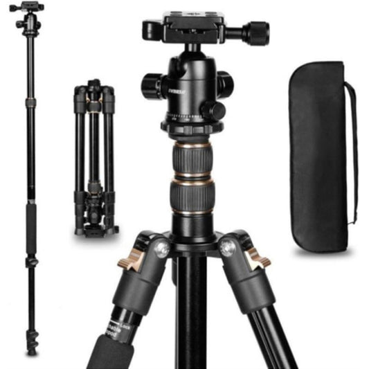 TRIOPO K2508S+B1S Adjustable Portable  Aluminum Alloy Tripod with Ball Head for SLR Camera(Gold) - Tripods by TRIOPO | Online Shopping UK | buy2fix