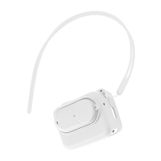 For Insta360 GO 3 Camera Body Charging Case Silicone Case with Lens Cap & Strap (White) by buy2fix