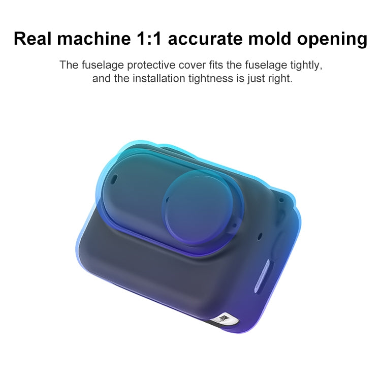 For Insta360 GO 3 Camera Body Charging Case Silicone Case with Lens Cap & Strap (Orange) by buy2fix