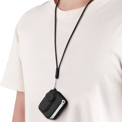 For Insta360 GO 3 Camera Body Charging Case Silicone Case with Lens Cap & Strap (Orange) by buy2fix