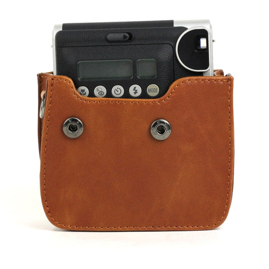 PU Leather Camera Protective bag for FUJIFILM Instax Mini 90 Camera, with Adjustable Shoulder Strap(Brown) by buy2fix