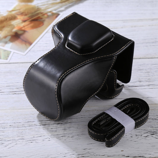 Full Body Camera PU Leather Case Bag with Strap for FUJIFILM XT10 / XT20 (16-50mm / 18-55mm Lens)(Black) - Leather Bag by buy2fix | Online Shopping UK | buy2fix