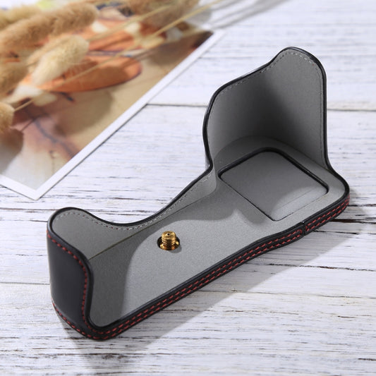 1/4 inch Thread PU Leather Camera Half Case Base for Sony A7S2 / A7R2 / A7K2 / A7 II(Black) - Half Case by buy2fix | Online Shopping UK | buy2fix