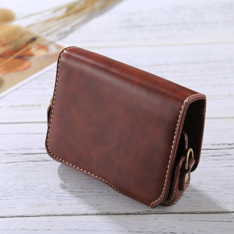 Full Body Camera PU Leather Camera Case Bag with Strap for Canon PowerShot G7 X Mark II (Coffee) by buy2fix