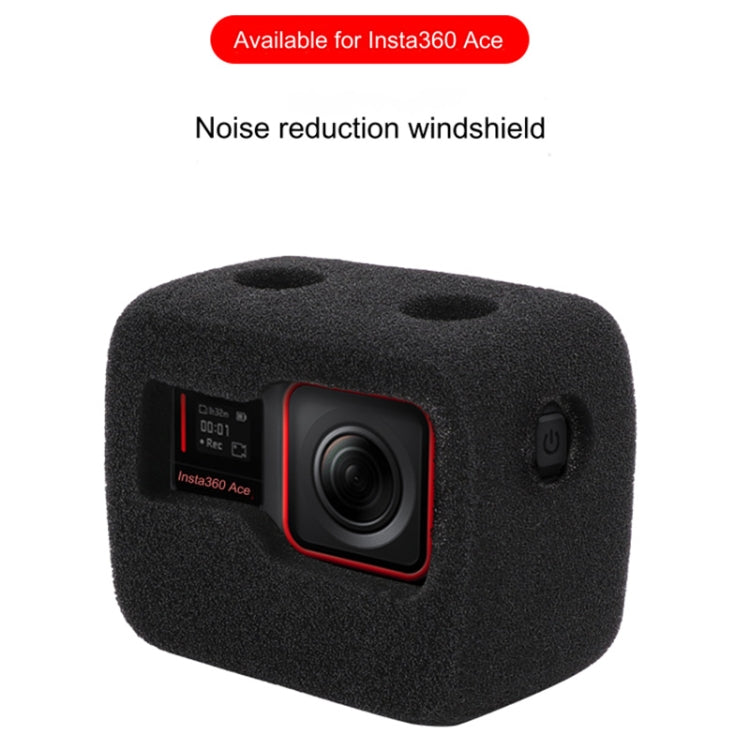For Insta360 Ace Sponge Foam Windshield Housing Case (Black) by buy2fix