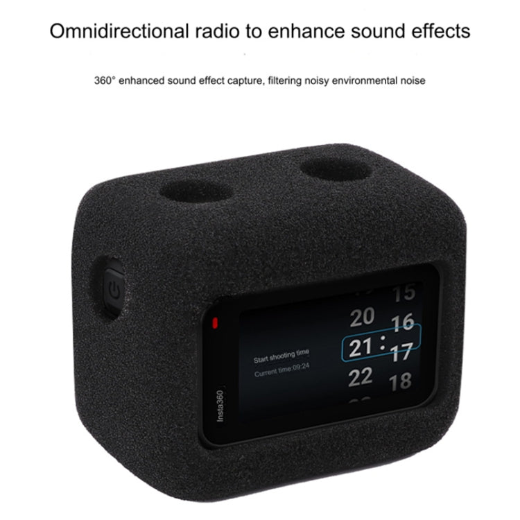 For Insta360 Ace Sponge Foam Windshield Housing Case (Black) by buy2fix