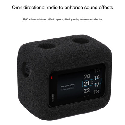 For Insta360 Ace Sponge Foam Windshield Housing Case (Black) by buy2fix