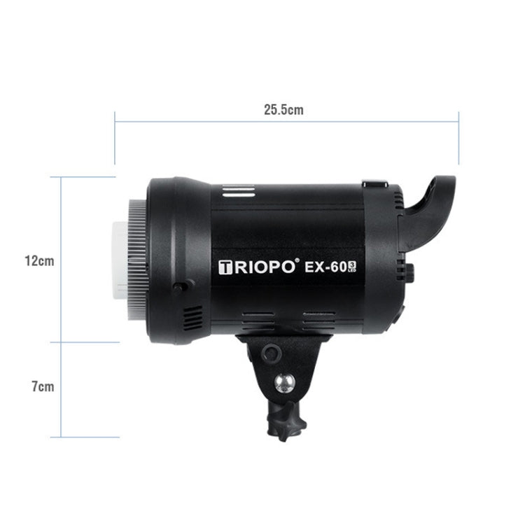 TRIOPO EX-60W Studio Flash Built-in Dissipate Heat System with EX-60III LED Single Light - Shoe Mount Flashes by TRIOPO | Online Shopping UK | buy2fix