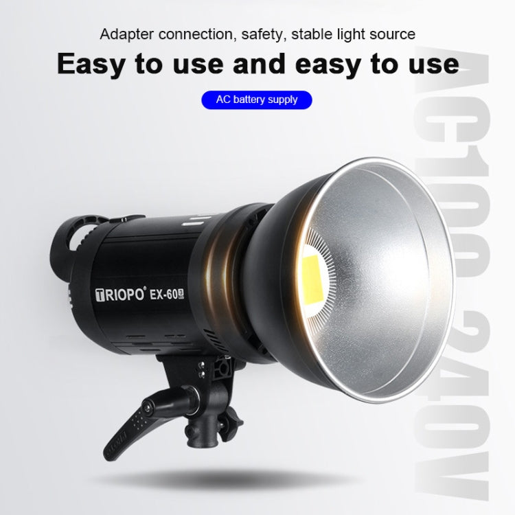 TRIOPO EX-60W Studio Flash Built-in Dissipate Heat System with EX-60III LED Single Light - Shoe Mount Flashes by TRIOPO | Online Shopping UK | buy2fix