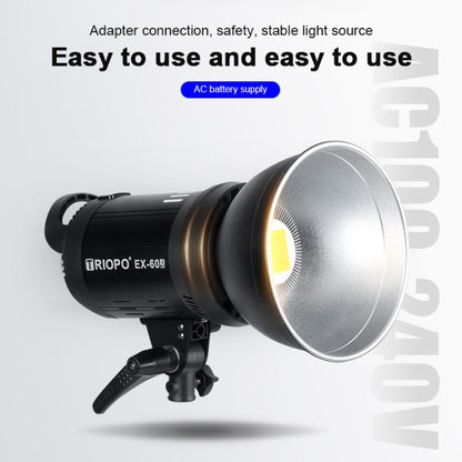 TRIOPO EX-60W Studio Flash Built-in Dissipate Heat System with EX-60III LED Single Light - Shoe Mount Flashes by TRIOPO | Online Shopping UK | buy2fix