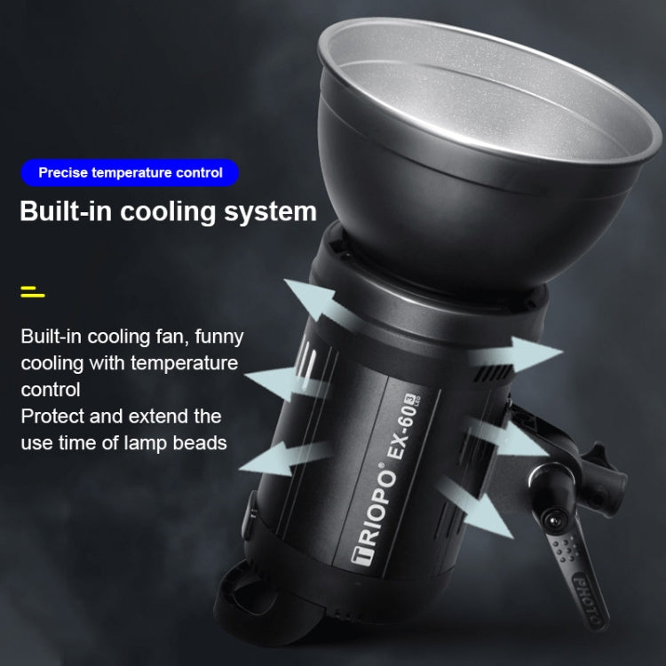 TRIOPO EX-60W Studio Flash Built-in Dissipate Heat System with EX-60III LED Single Light - Shoe Mount Flashes by TRIOPO | Online Shopping UK | buy2fix
