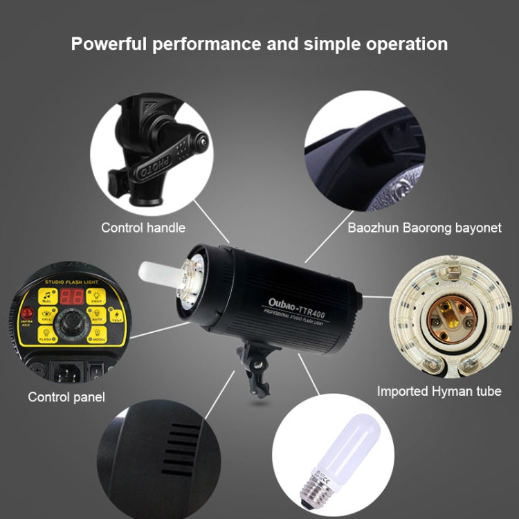 TRIOPO Oubao TTR400W Studio Flash with E27 150W Light Bulb - Shoe Mount Flashes by TRIOPO | Online Shopping UK | buy2fix