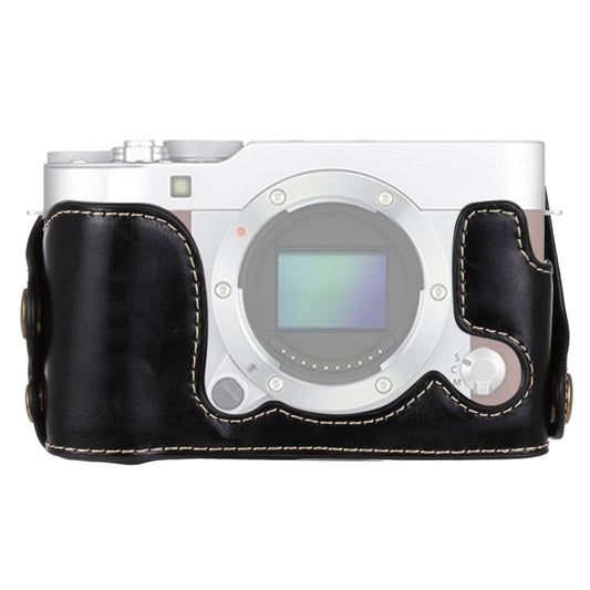 1/4 inch Thread PU Leather Camera Half Case Base for FUJIFILM X-A3 / X-A10(Black) - Half Case by buy2fix | Online Shopping UK | buy2fix
