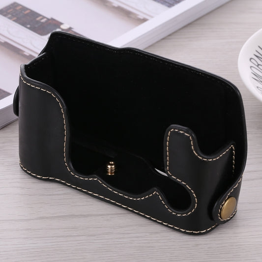1/4 inch Thread PU Leather Camera Half Case Base for FUJIFILM X-A3 / X-A10(Black) - Half Case by buy2fix | Online Shopping UK | buy2fix