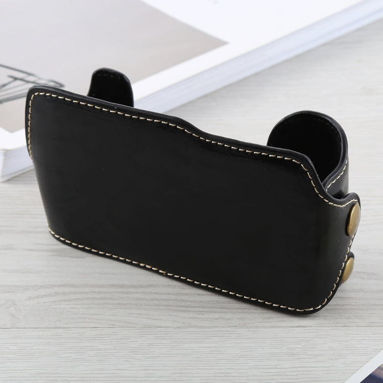 1/4 inch Thread PU Leather Camera Half Case Base for FUJIFILM X-A3 / X-A10(Black) - Half Case by buy2fix | Online Shopping UK | buy2fix