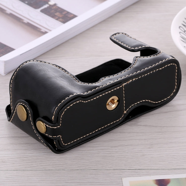 1/4 inch Thread PU Leather Camera Half Case Base for FUJIFILM X-A3 / X-A10(Black) - Half Case by buy2fix | Online Shopping UK | buy2fix