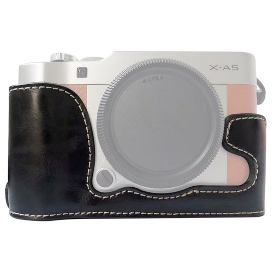 1/4 inch Thread PU Leather Camera Half Case Base for FUJIFILM X-A5 / X-A20(Black) - Half Case by buy2fix | Online Shopping UK | buy2fix