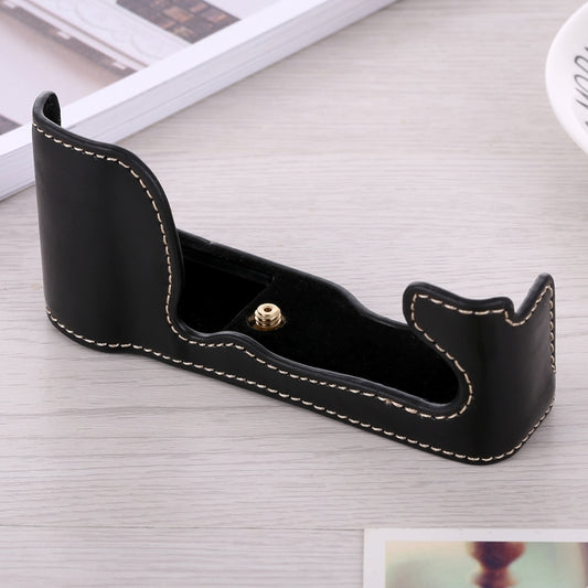 1/4 inch Thread PU Leather Camera Half Case Base for FUJIFILM X-A5 / X-A20(Black) - Half Case by buy2fix | Online Shopping UK | buy2fix