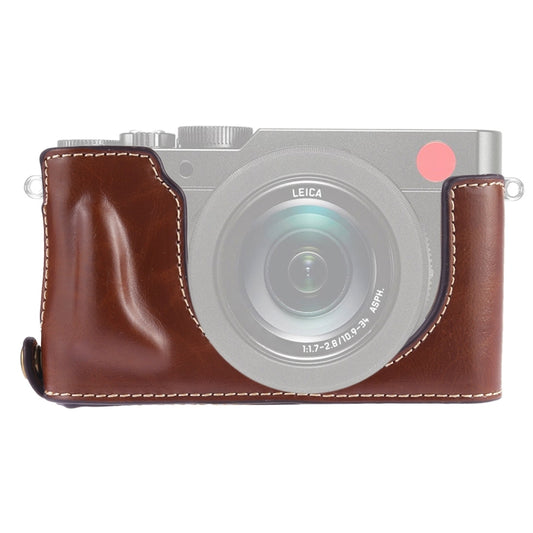 1/4 inch Thread PU Leather Camera Half Case Base for Leica DLUX TYP 109 (Coffee) - Half Case by buy2fix | Online Shopping UK | buy2fix