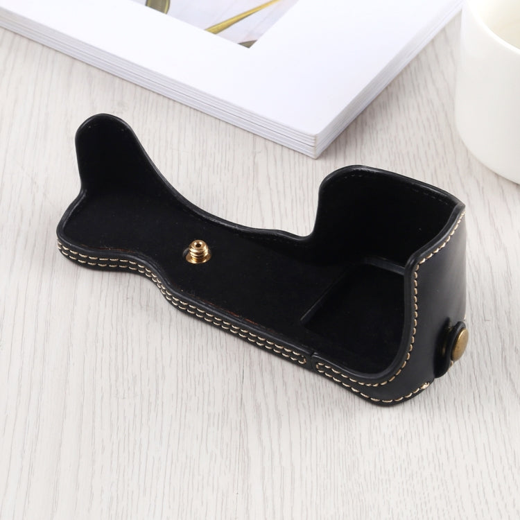 1/4 inch Thread PU Leather Camera Half Case Base for Sony A6400 / ILCE-A6400 (Black) - Half Case by buy2fix | Online Shopping UK | buy2fix