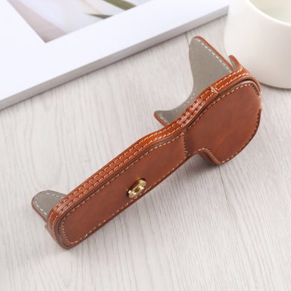 1/4 inch Thread PU Leather Camera Half Case Base for Canon EOS R (Brown) - Half Case by buy2fix | Online Shopping UK | buy2fix
