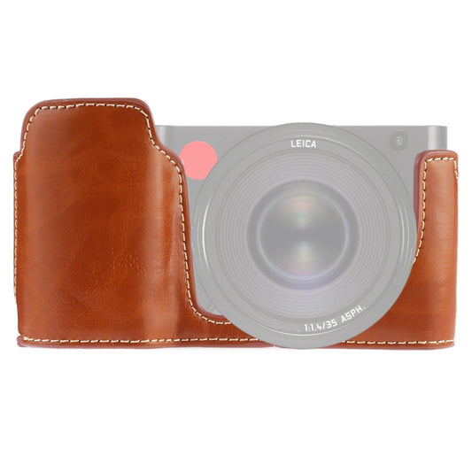 1/4 inch Thread PU Leather Camera Half Case Base for Leica TL (Typ 701) (Brown) - Half Case by buy2fix | Online Shopping UK | buy2fix