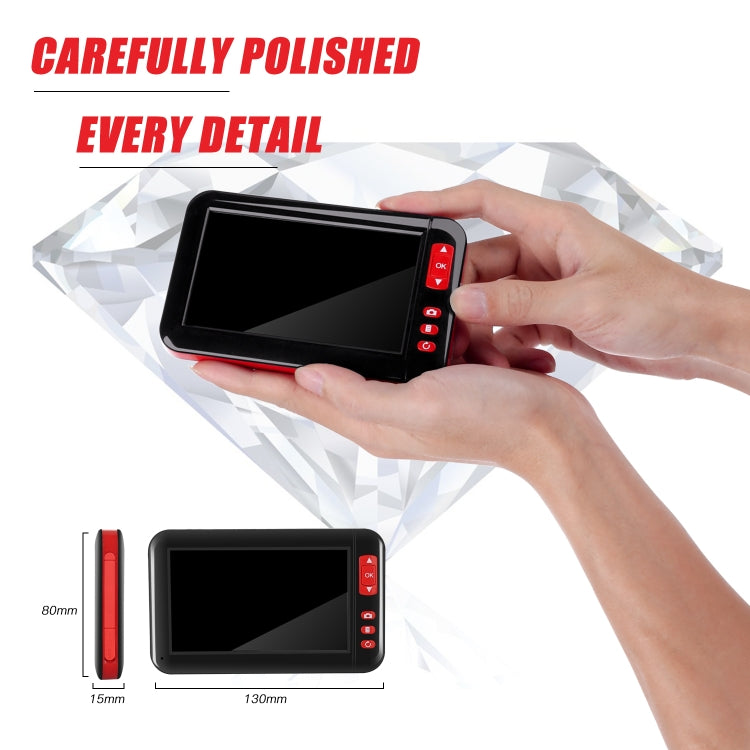 P20 4.3 Inch Screen Display HD1080P Inspection Endoscope with 8 LEDs, Length: 5m, Lens Diameter: 8mm, Hard Line -  by buy2fix | Online Shopping UK | buy2fix