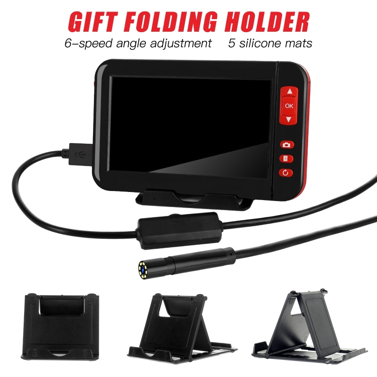 P20 4.3 Inch Screen Display HD1080P Inspection Endoscope with 8 LEDs, Length: 5m, Lens Diameter: 8mm, Hard Line -  by buy2fix | Online Shopping UK | buy2fix