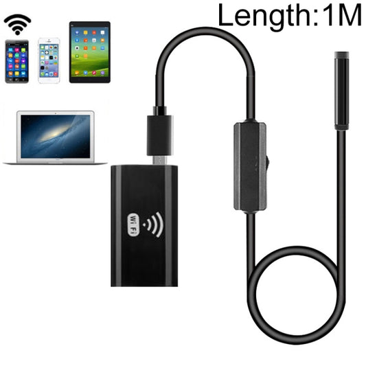 F99 HD Mobile Phone Endoscope, 8mm Waterproof Pipe Endoscope, Wifi Version, Flexible Cord, Length: 1m (Black) -  by buy2fix | Online Shopping UK | buy2fix