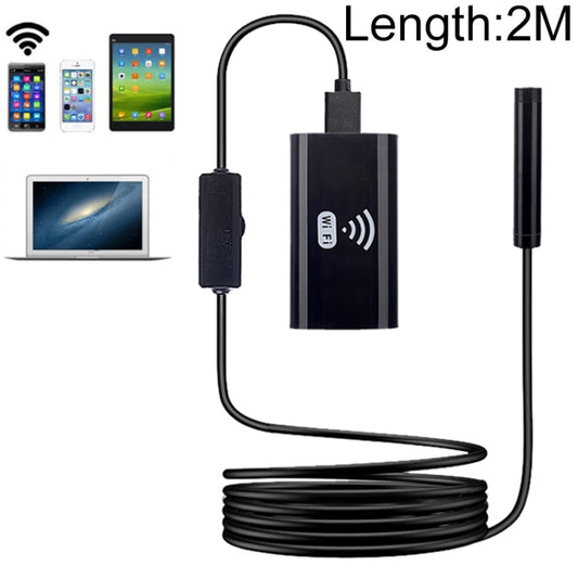 F99 HD Mobile Phone Endoscope, 8mm Waterproof Pipe Endoscope, Wifi Version, Flexible Cord, Length: 2m (Black) -  by buy2fix | Online Shopping UK | buy2fix