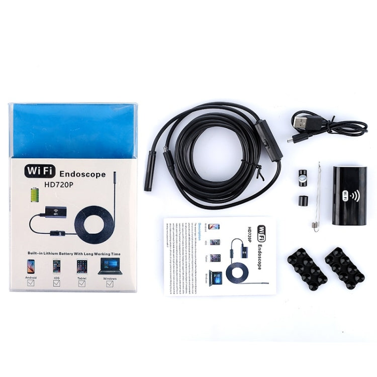 F99 HD Mobile Phone Endoscope, 8mm Waterproof Pipe Endoscope, Wifi Version, Hardwire, Length: 1m (Black) -  by buy2fix | Online Shopping UK | buy2fix