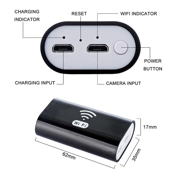 F99 HD Mobile Phone Endoscope, 8mm Waterproof Pipe Endoscope, Wifi Version, Hardwire, Length: 2m (Black) -  by buy2fix | Online Shopping UK | buy2fix